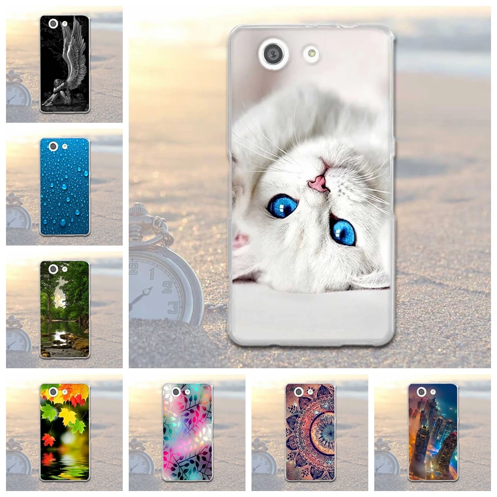 Мультяшный чехол для Sony Xperia Z3 компактный силиконовый Compact Cover Mini D5803 D5833 4 6 &quot сумки