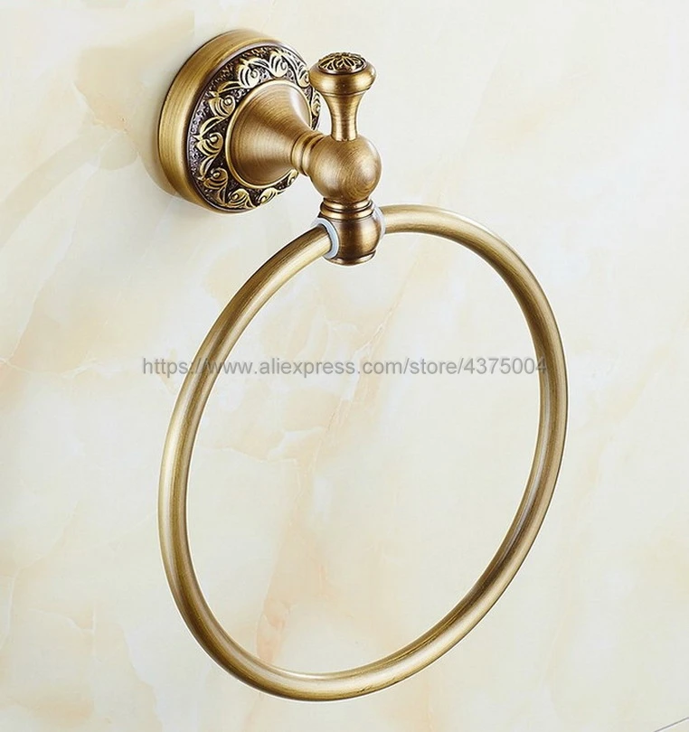 

Wall-Mounted Antique Brass Towel Ring Classic Bathroom Accessories Bath Towel Holder Bath Hardware Nba489