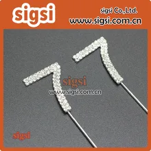 Новая мода горный хрусталь торт Топпер для дня рождения и свадьбы