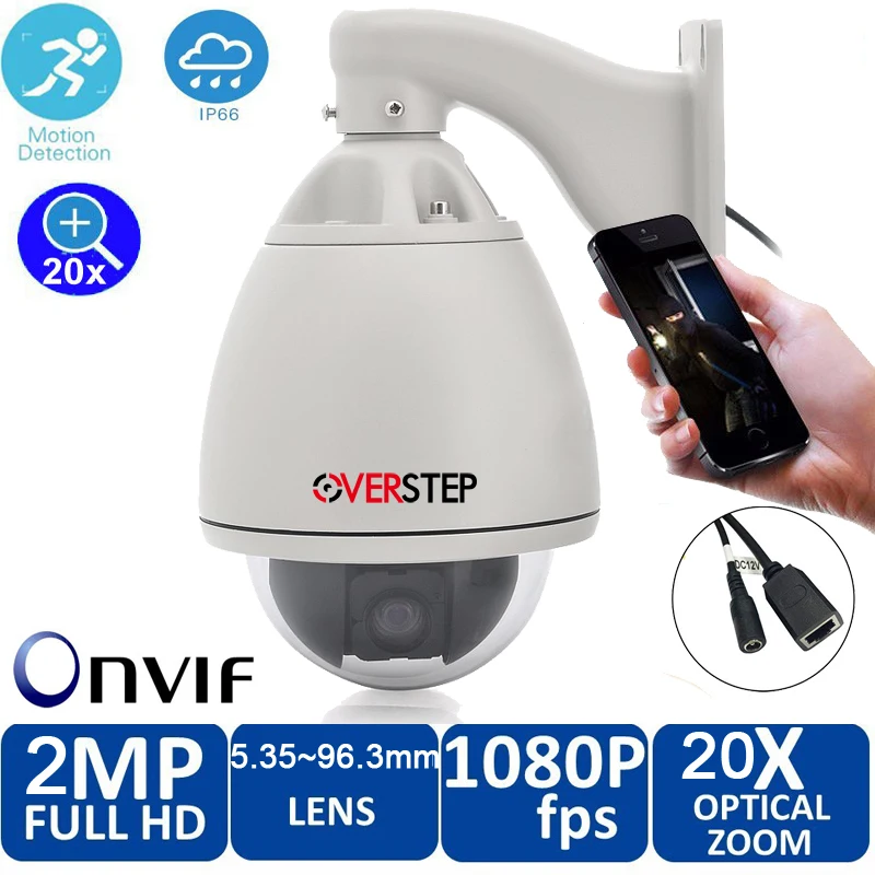 

7" waterproof high speed PTZ IP dome camera 20X optical zoom 5MP PTZ IP CCTV camera outdoor ip camera for super market school