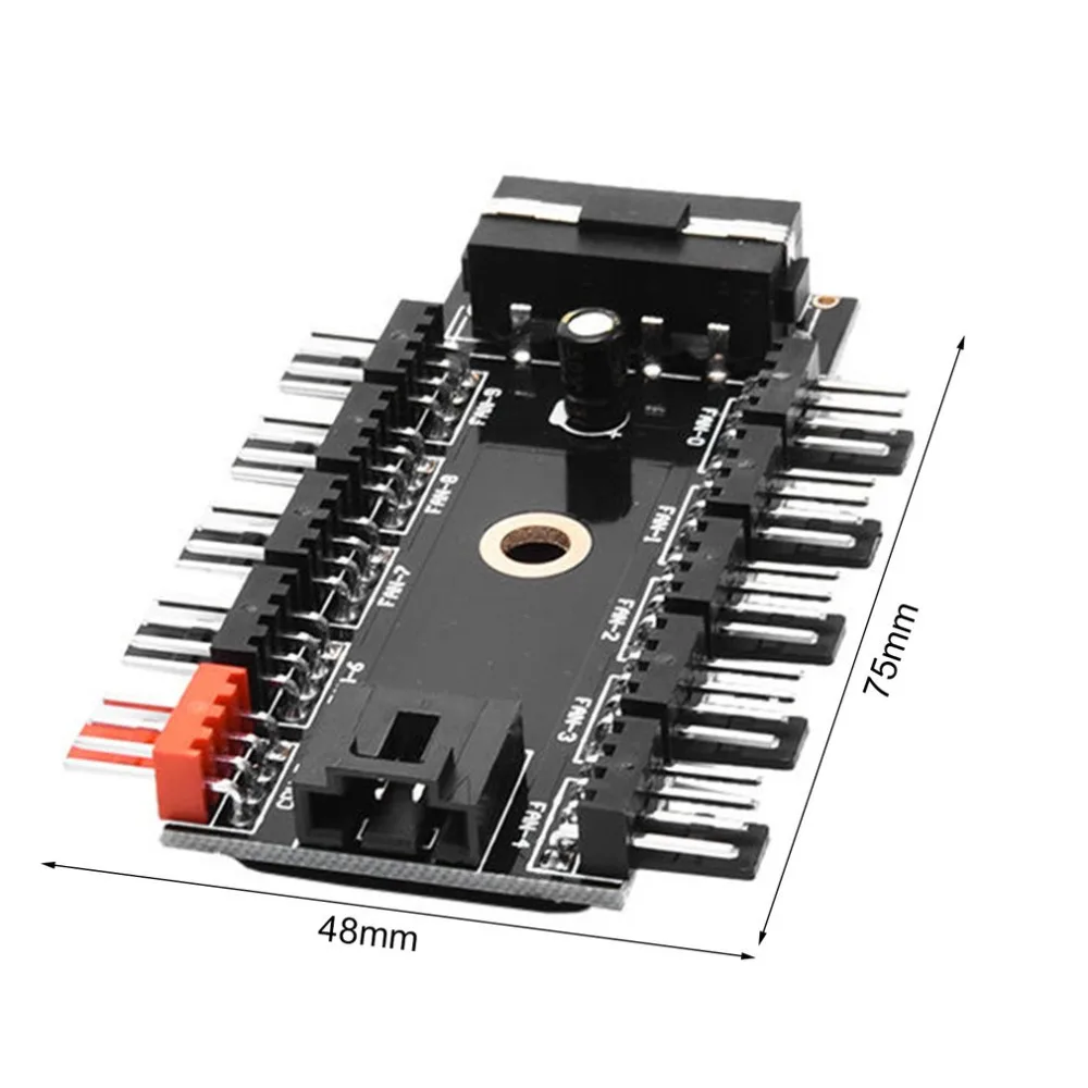 SATA مروحة كمبيوتر محور 4Pin PWM محور PC مروحة كبيرة 4Pin امدادات الطاقة الفاصل داعم محول 10 قنوات مروحة سهلة التركيب