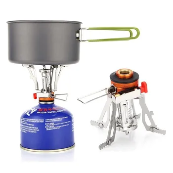 

Folding Gas Stove Super Lightweight Mini Pocket Outdoor Cooking Camping Gas Stove Burners 3000W Outdoor Cocinilla Stove
