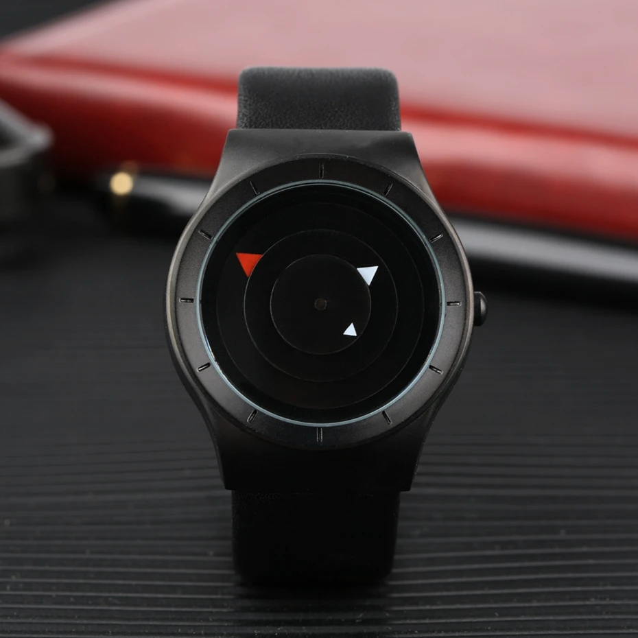 PAIDU Watch Men Creative Watches Unique Triangle Pointer Turntable Dial Quartz Watch Mens Watches erkek kol saati heren horloge