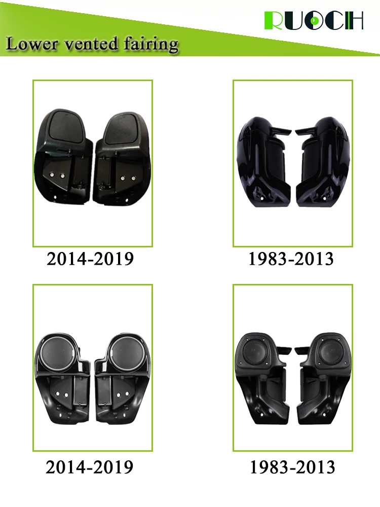 Motorcycle Accessories Lower Vented Leg Fairing Glove Box Hardware Warmer for Harley Davidson Touring Electra Street Glide 14-18