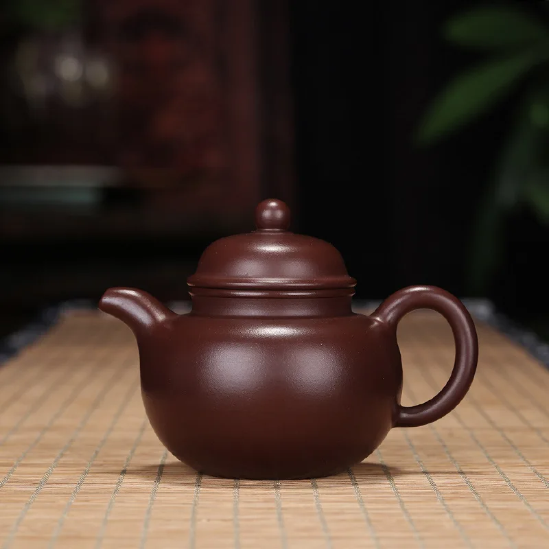 

genuine purple clay pot raw ore purple cinnabar clay ball pot 236cc home-made tea pot and teaware wholesale factory