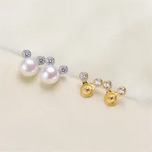 Por Pearl Earring Mounting Lots Hot Pearl Earrings Mountings Findings Settings Jewelry Parts Ings Drop Accessories Free Shipping