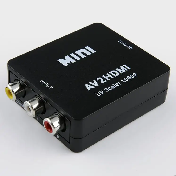  Full HD Maschio a Femmina RCA AV A HDMI Adattatore Mini Composite CVBS a HDMI AV2HDMI Audio Convert