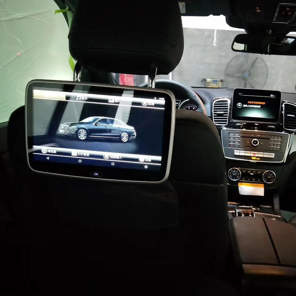 تلفزيون في السيارة شاشات مشغل ديفيدي راصد مسند الرأس lcd الروبوت 6.0 المقعد الخلفي نظام الترفيه ل مرسيدس gle الفئة 10.6 بوصة