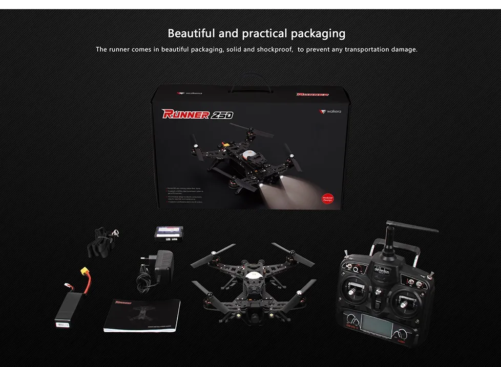 

Free shipping WALKERA Runner 250 Basic 3 vision With DEVO 7 Transmitter/ Battery/ Charger Support Goggle 2