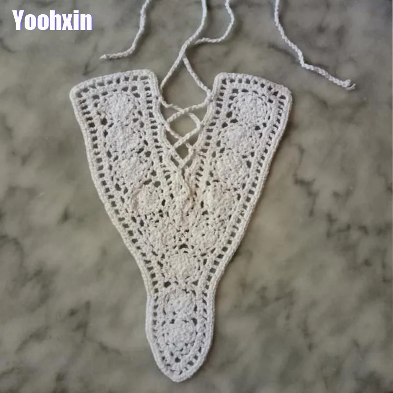 

NEW Handmade White cotton crochet flower lace collar Fabric Sewing Applique DIY guipure dubai ribbon trim neckline wedding decor