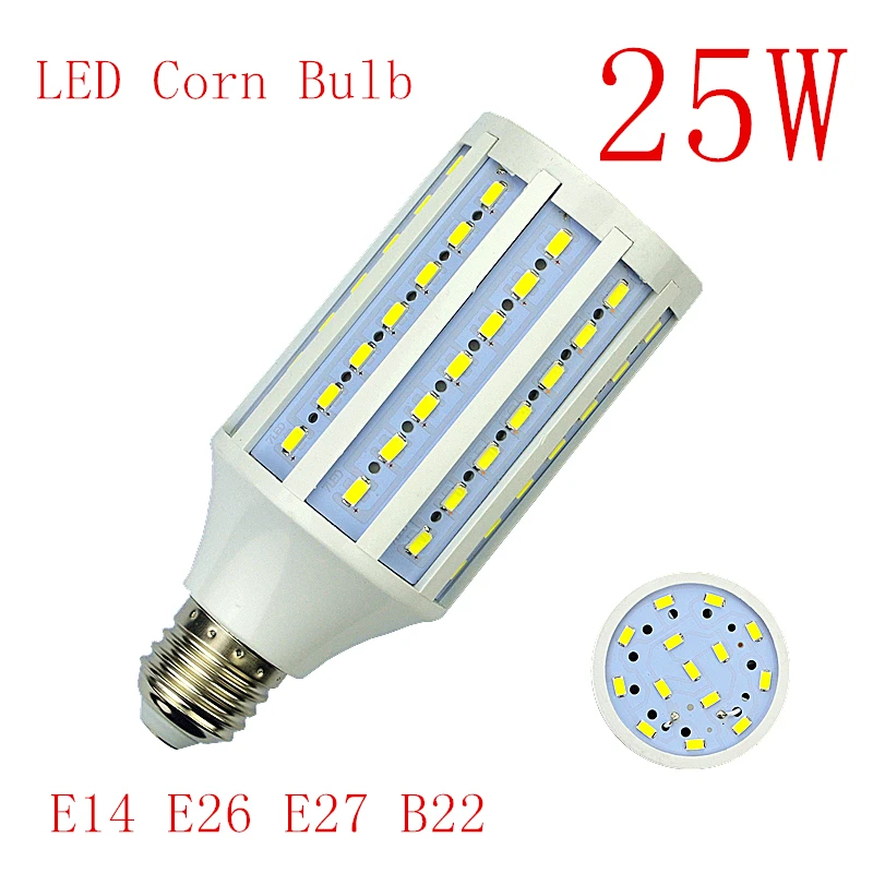 

SMD5730 25W 84Leds Light Bulb B22 E26 E27 E14 LED Lamp LED Bulb 85-265V/AC Corn Bulb Light Bulb High brightness Corn Light