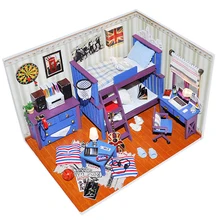 Миниатюрный DIY Кукольный дом Wodden Miniatura пылезащитный чехол кукольные домики набор мебели украшение игрушки ручной работы для детей подарок для девочек TW4