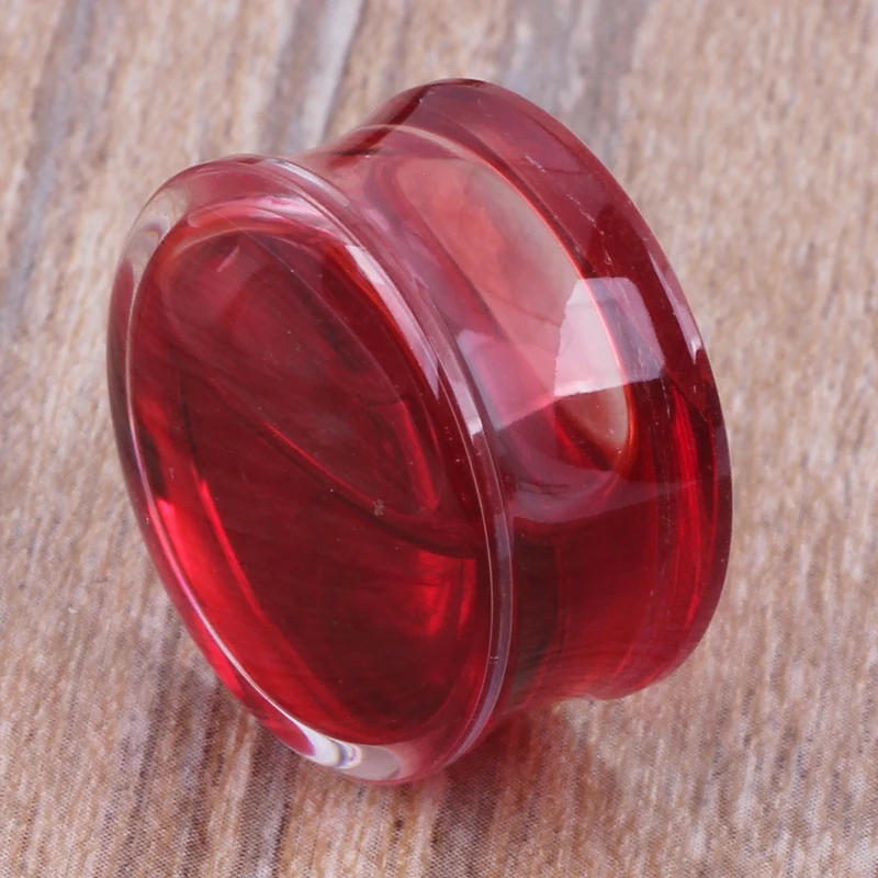 Buy promotion 1 Pcs Red Liquid Blood Ear Gauges