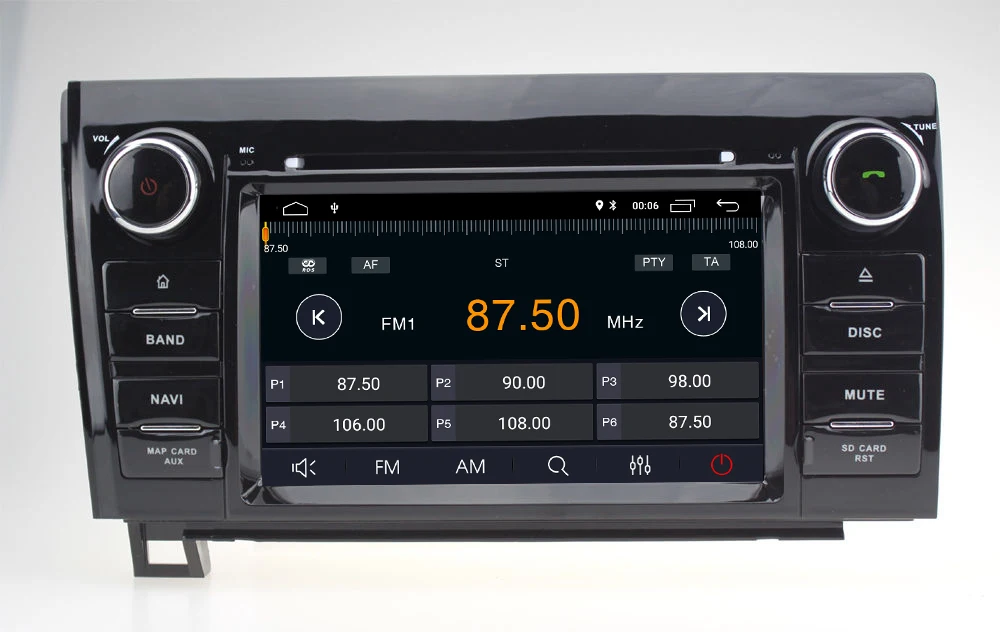 Android 9.0 Quad Core Car DVD GPS Player For TOYOTA Sequoia Tundra Stereo Navigation System Multimedia Radio BT A2DP Map TPMS SD