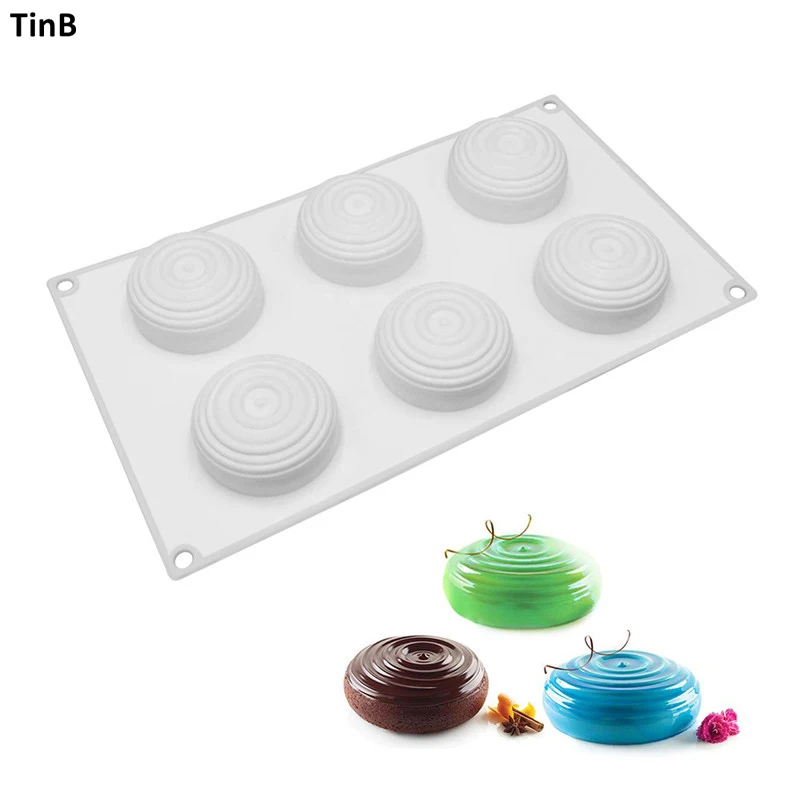 New 6 Holes Silicone Cake Molds For Cakes Decorating Tools DIY Silicone