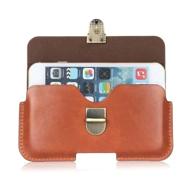 3 Colours Universal Horizontal Buckle Holster PU Leather Cover Bags Hook Loop Belt Pouch Phone Cases For moto g3 5.1&quot Below |