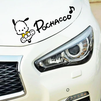 

Volkrays Car Accessories Cartoon Pochacco Dog Light Eyebrow Reflective Sticker Decal Decoration for Motorcycle Trolley Case Audi