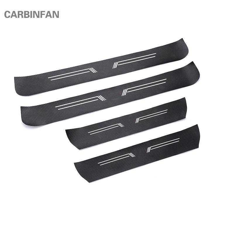 

Car Styling For Toyota RAV4 RAV 4 2015 2016 2017 2018 Carbon Fiber Door Sill Protector Pedal Scuff Plate Cover Stickers C688
