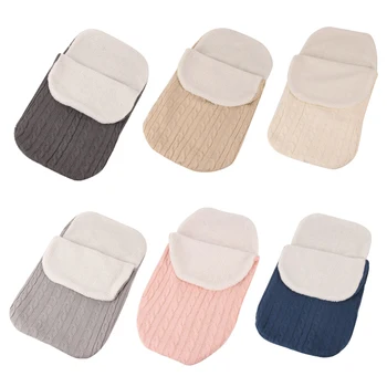 

2018 Newborn Toddler Baby Knitted sleeping bag Baby stroller unisex 0-12 months knitted sleeping bag Baby Sleeping Bag Swaddle