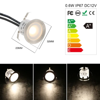 

Garden Floor 16PCS 0.6W High Bright Recessed LED Deck Light WaterProof In Ground Outdoor Landscape LED Lighting for Stair Patio