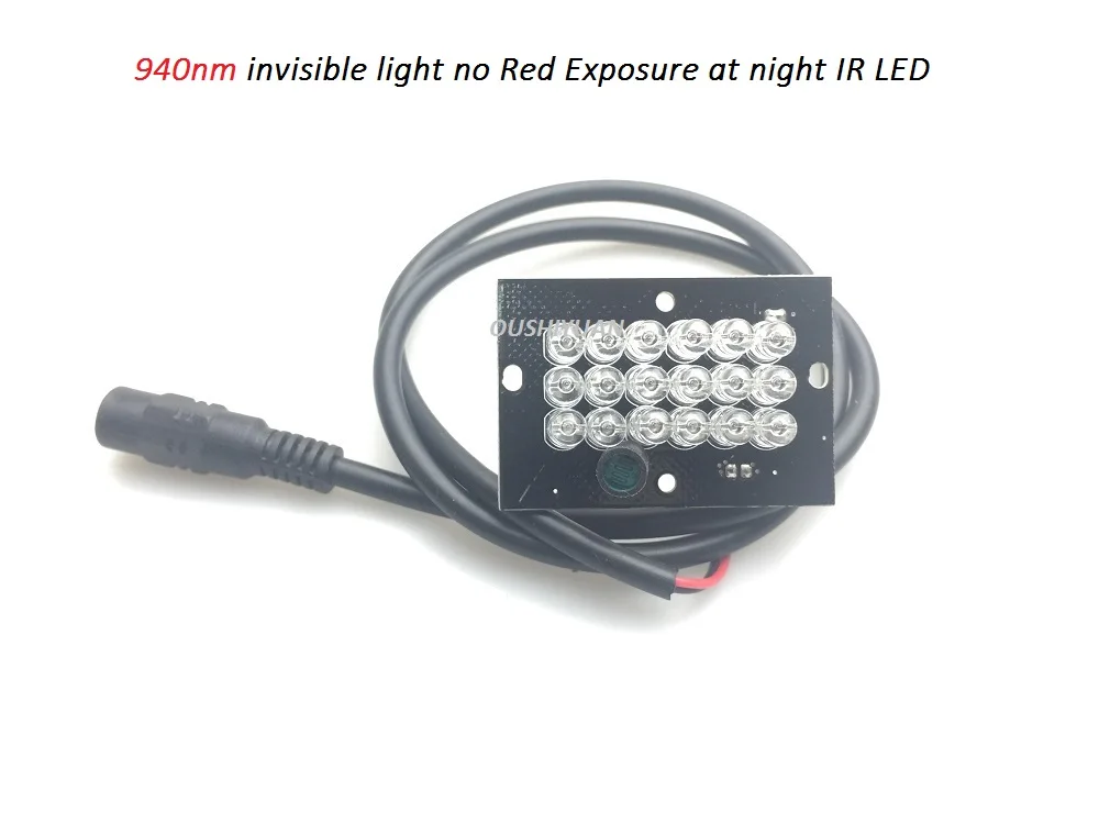 

DC12V 18LED IR 940nm Night Vision Infrared Illuminatoring Board For CCTV Camera Home Security