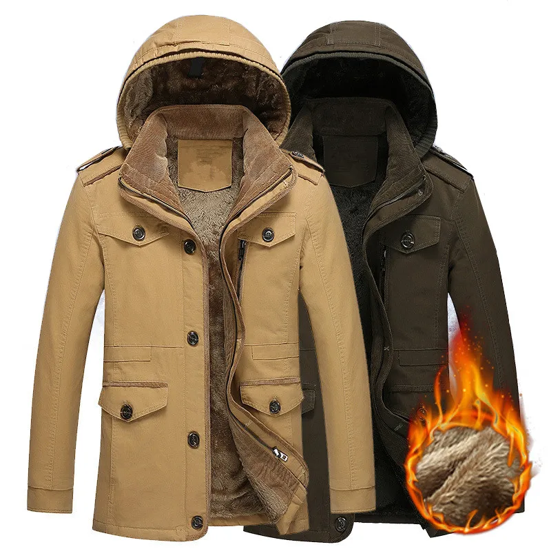 Plus size High quality men jacket 100 cotton winter warm jacket men