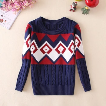 

England Classic Style Boys Cotton Knitted Sweater Baby Warm Pullovers Sweaters Kids Outerwear Infant Autumn Spring Clothing 2-8Y