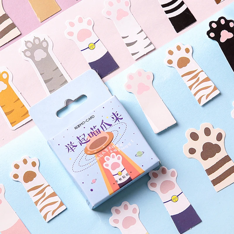 

45Pcs/box Kawaii Cat's paw Mini Paper Decoration DIY Scrapbook Notebook Album seal Sticker Stationery Holiday gift Girl Sticker