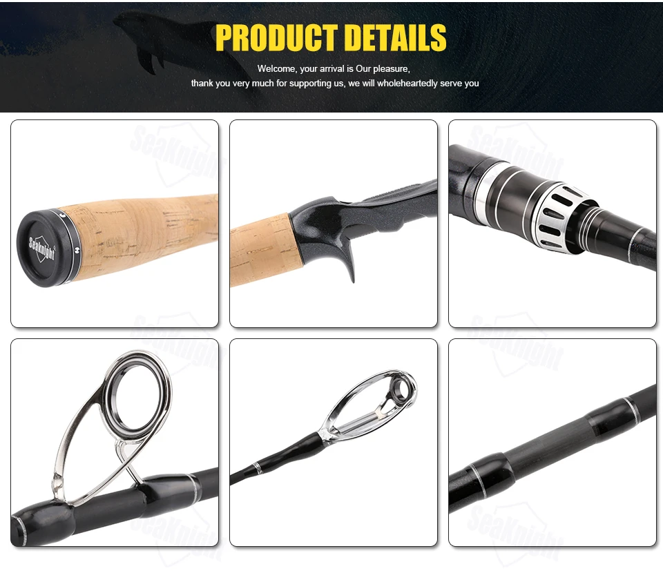 Vara de Pesca Haste de Fiação Seaknight Yasha 2.4 2.7 Isca Fundição w. 10-30g 12-25lb 4 Seções Pólo 65cm Bolsa Tubo 704 m 2.1 32 fundição haste de fiação isca w. 10-30g