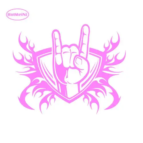 HotMeiNi Rock Shield Fire Symbolism музыкальные виниловые наклейки на автомобиль для оконного