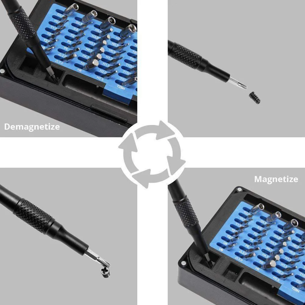 

76Pcs/Set Magnetic Screwdriver Kit Professional Repair Tools with Bag for Phone Game Console Tablet SDF-SHIP
