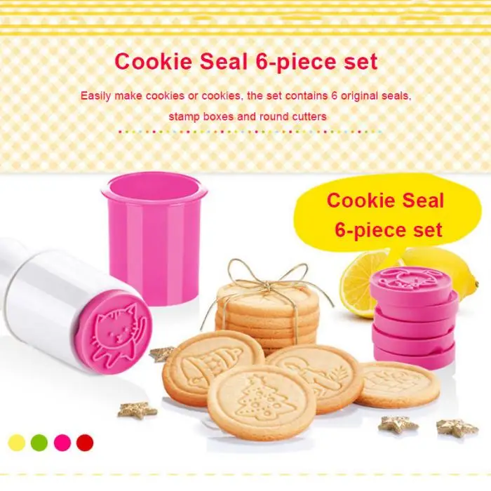 6pcs/set Christmas Tree Cookie Cutter Mold 3D Cartoon Stamps Pastry Biscuit Fondant Baking Tools DTT88