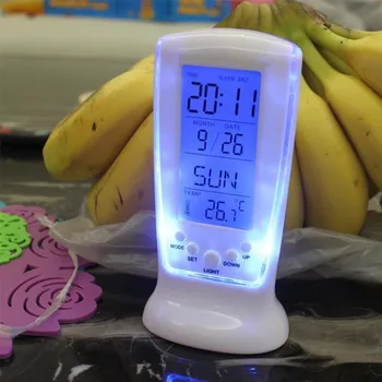 

New Digital Backlight LED Display Table Alarm Clock Snooze Thermometer Calendar