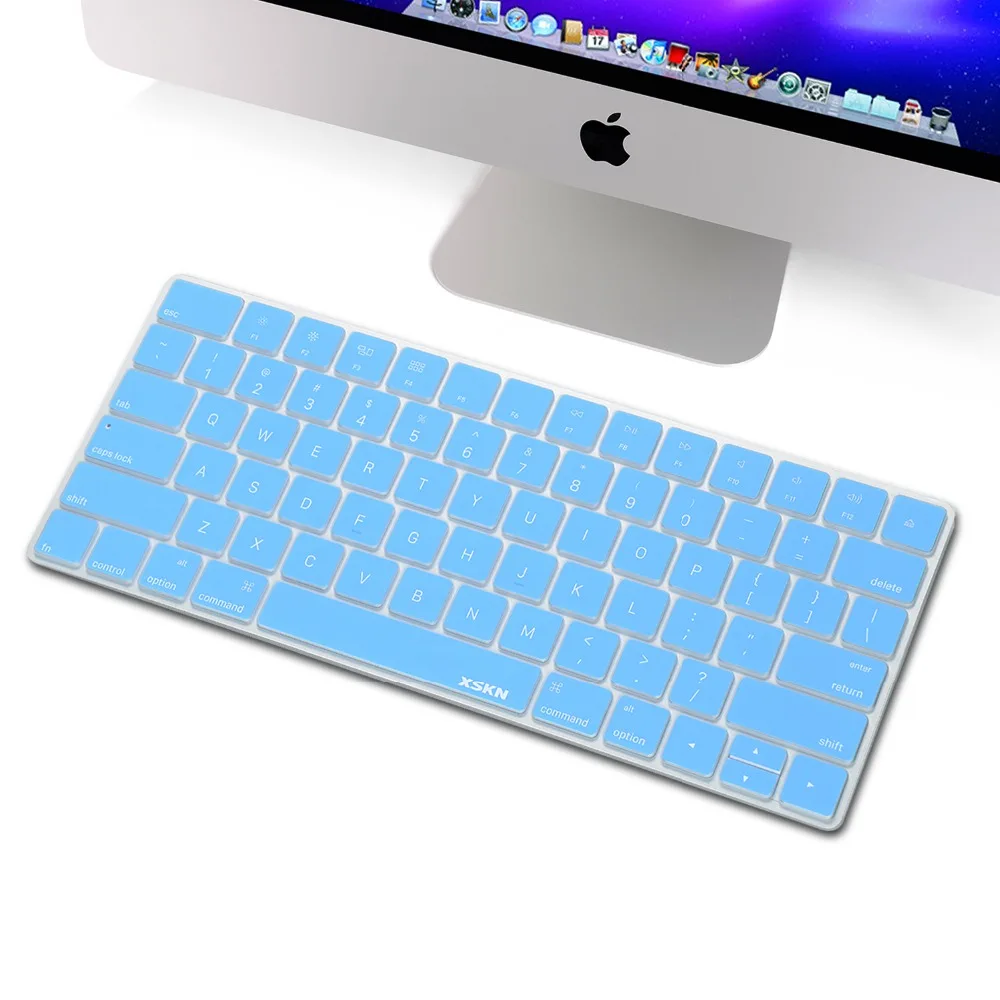 for Apple Magic Keyboard Silicone Soft Keyboard Cover Skin, XSKN Blue