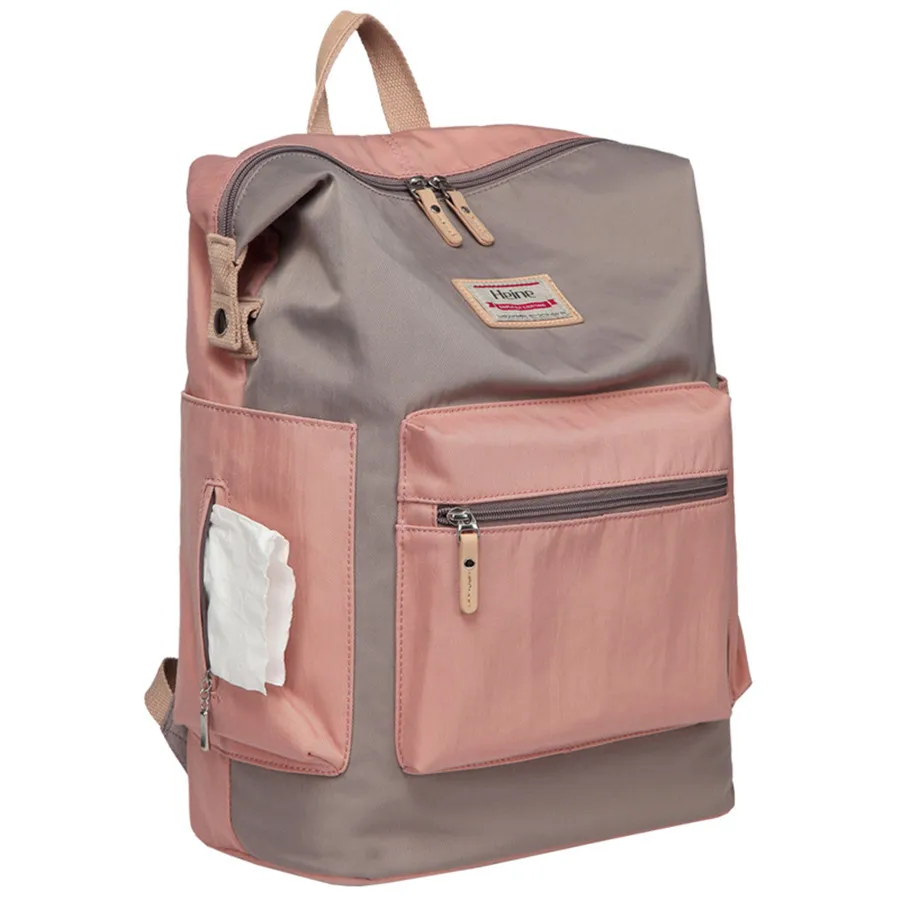 New Arrival! Korean Patchwork Mommy Diaper Changing Milk Bottle Bag Multifunctional Large Capacity Mother Shoulder Backpack 03