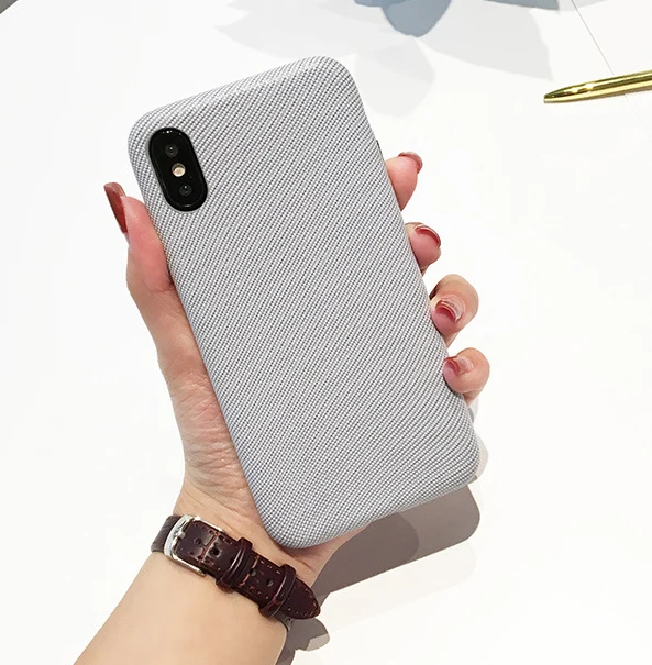 Fabric twill Soft TPU case For iphone 7 8 78 plus Case Silicone Phone Cases For iphone 6 6S Plus X (7)