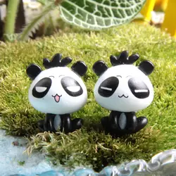 Супер милая панда пара декорация микропейзаж Аниме Фигурка модель комплект