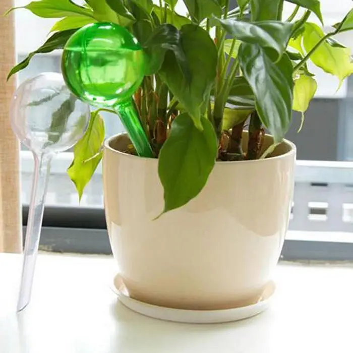 

Practical PVC Travel House Plant Self Watering Bulb Shape Waterer Globes Automatic Irrigation Patio Lawn Garden Pot Planter Cans