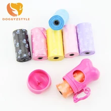 16 рулонов для отходов животных сумка набор мусорный мешок держатель переноска ПЭТ форма кость собаки мешок для мусора диспенсер коробка для хранения Очистка мешок для отходов