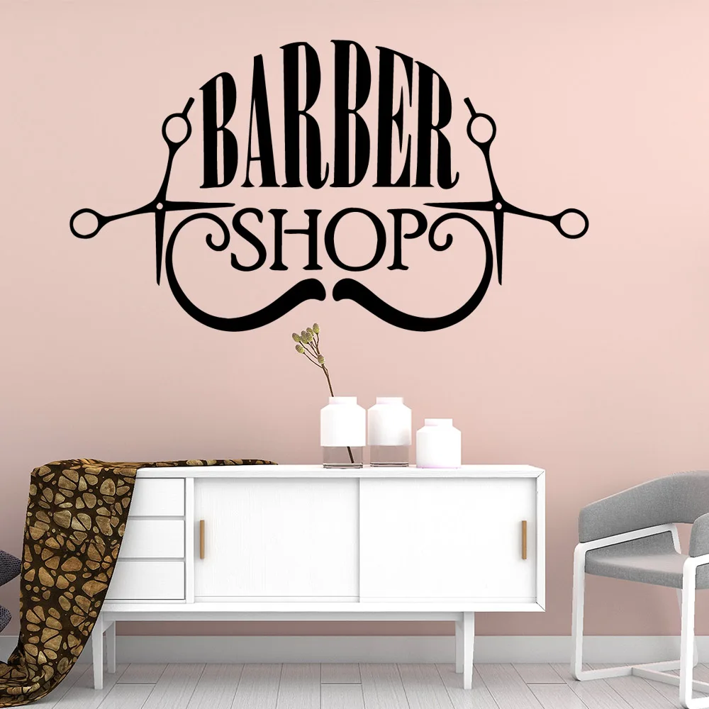 

Cute barber shop Wall Stickers Modern Interior Art Wall Decoration Bedroom Nursery Decoration Wall Decal Home Decor