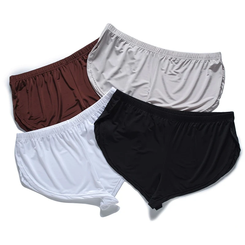 

Comfortable Loose Underwear Men's Shorts Casual Homes Family Breech Man Satin Smooth Briefs