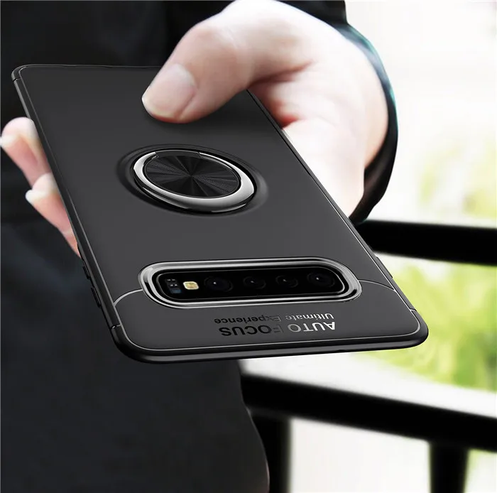 

For Samsung Galaxy S10 S10 Plus Case Car Holder Stand Magnetic Bracket Ring TPU Cover Case For Galaxy S10 Lite Coque Capa