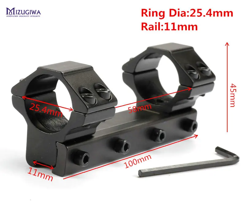 MIZUGIWA Тактический 25,4 мм/30 мм Цельный Двойной прицел кольца выше крепление кольцо ласточкин хвост 11 мм/20 Вивер Rail пистолет страйкбол