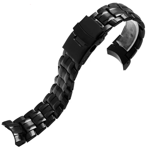 Подходит EF-535SP-1AV 1A сменный металлический ремешок из нержавеющей стали ремешок для часов мужской браслет с пряжкой - Цвет ремешка: black