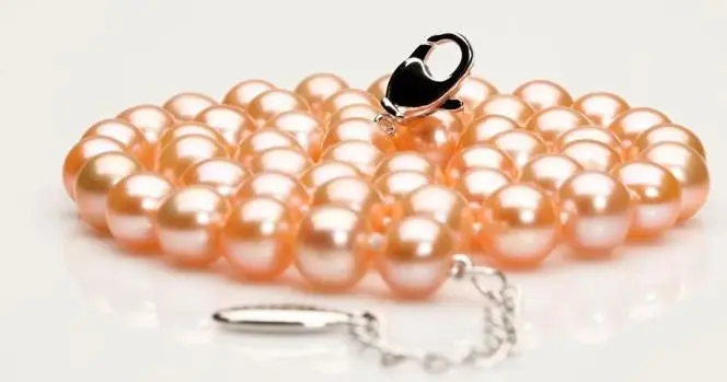 

HUGE 10-11MM NATURAL SOUTH SEA GENUINE GOLD PINK PERFECT PEARL NECKLACE 14K