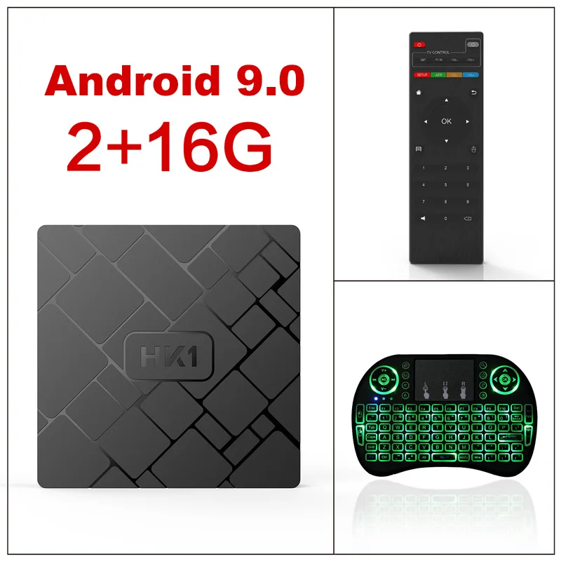 HK1 мини ANDROID 8.1 Смарт ТВ Приставка поддерживает Youtube Smart TV Box процессор Rockchip RK3229 Quad-Core 2 ГБ+16 ГБ памяти Медиаплеер Андройд ТВ Приставка - Цвет: 9HK1MINI-2-16-I8