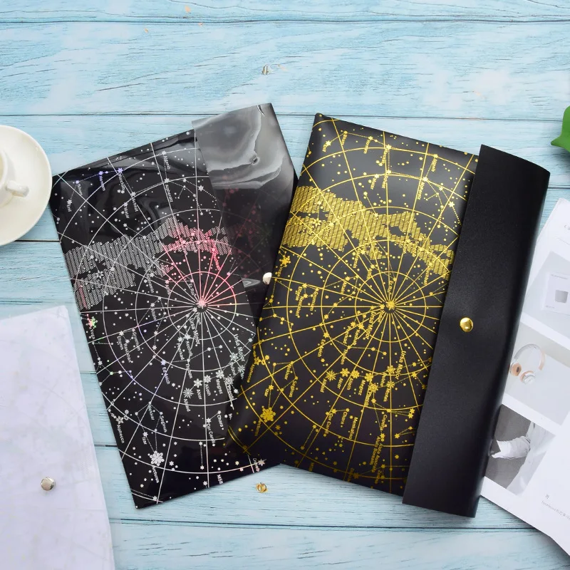 Dreamy Fantasy Star File Folder Bronzing Starry A4 Сумки для документов школьные студенческие