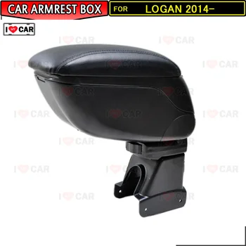 

For Renault Logan 2014- car armrest storage box center console leather arm rest cup holder central part car styling MA