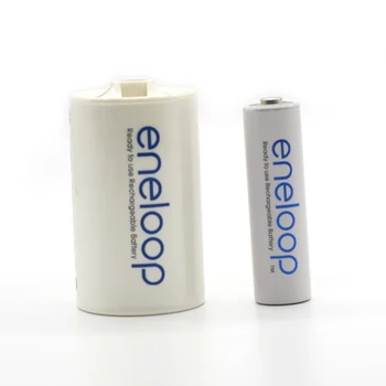 

4pcs SANYO Battery Adapter Converter C-Adatper NICS-TG-D AA R6 to D R20 Size AA to C Battery Adapter
