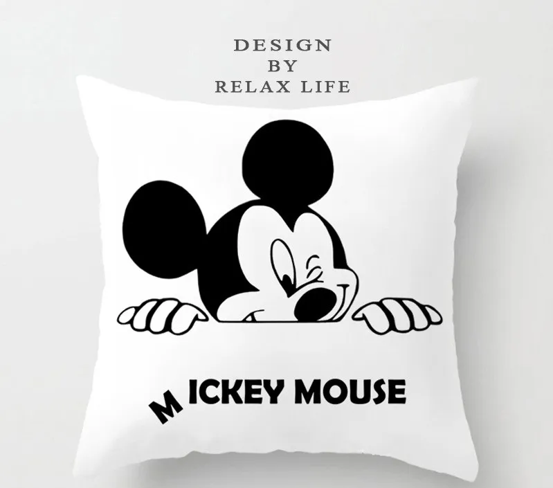 Подушка с Микки Маусом coussin minnie cojines del Mickey cuscino minnie mickey oreiller cute - Цвет: D 45X45Cm Unstuffed